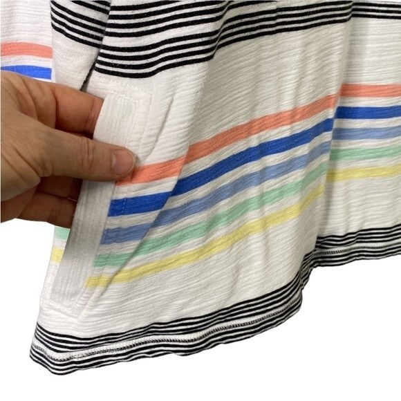 Talbots T by Talbots Striped Slub French Terry Pullover Sweater Top Long Sleeve - Picture 6 of 16